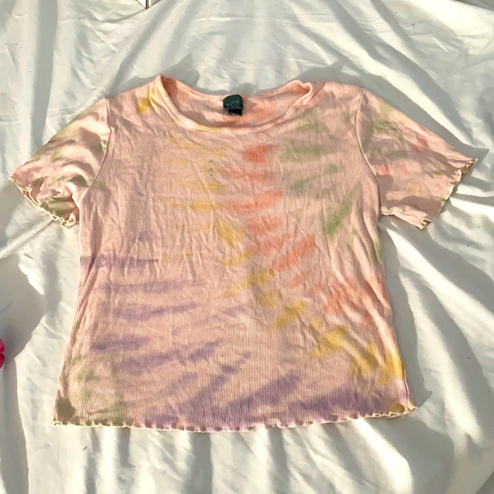 Baby tee pink tie dye